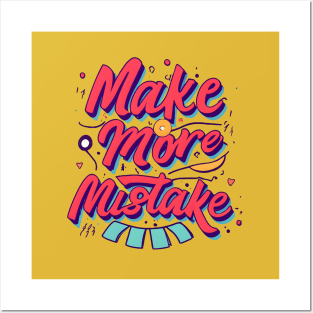 Make More Mistakes: Vibrant Summer Vibes with Sunglasses Posters and Art